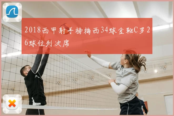 2018西甲射手榜梅西34球金靴C罗26球位列次席